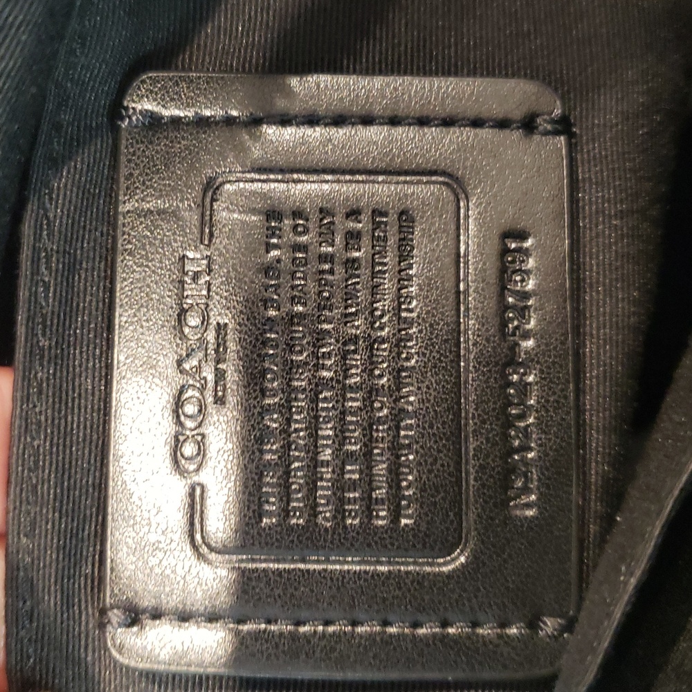 Coach Black Leather Satchel Crossbody Bag Size Small - Picture 4 of 14